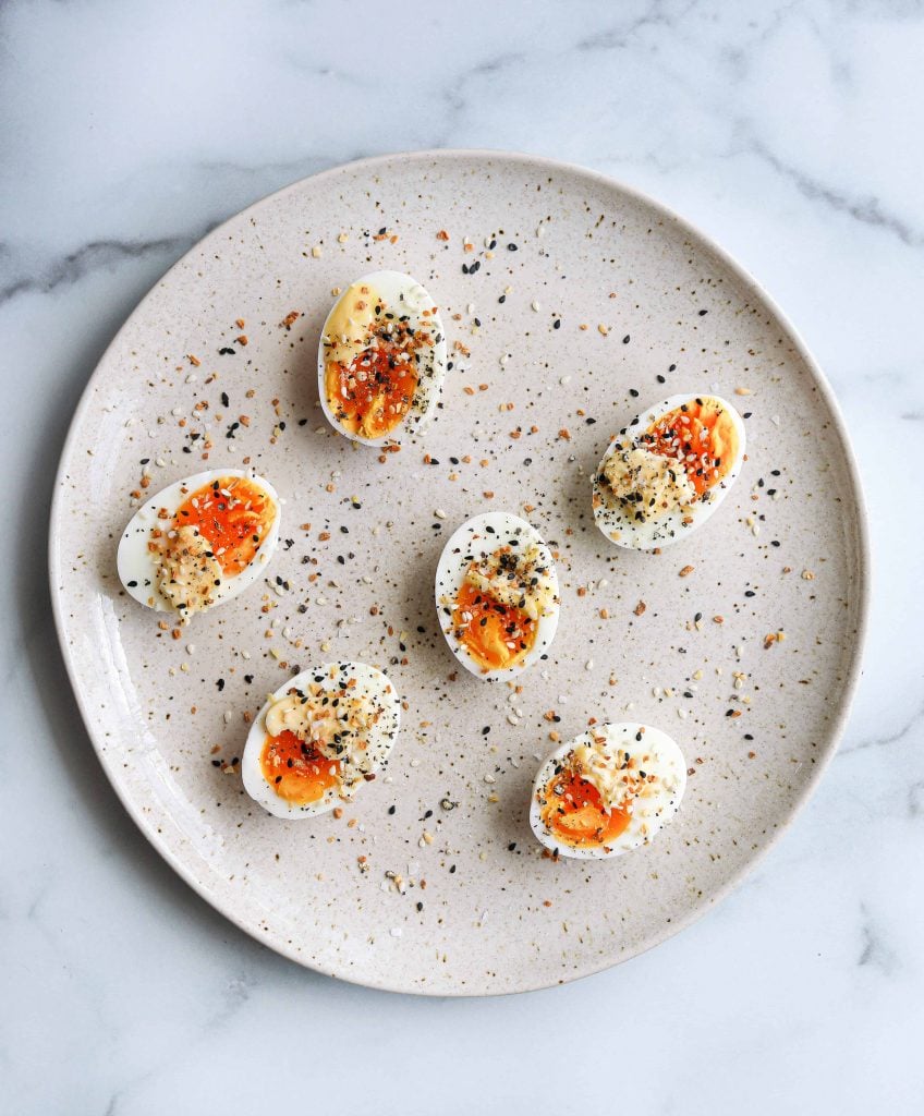 Perfect Soft-Boiled Eggs With Everything Bagel Seasoning