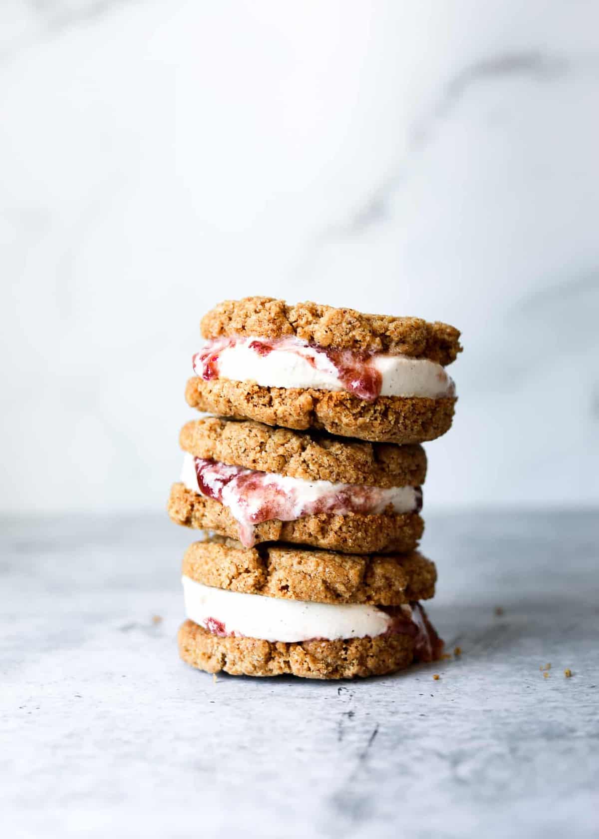 Strawberry Brown-Butter Ice Cream Sandwiches