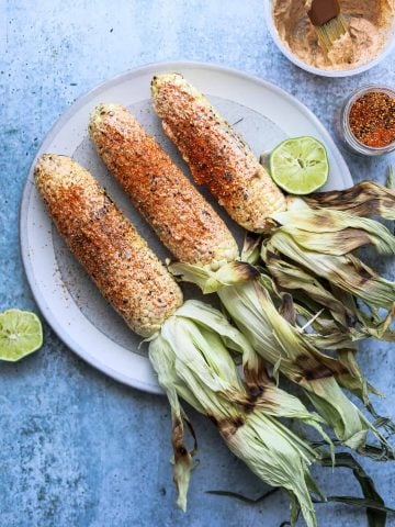 Grilled Corn with Togarashi-Lime Mayo