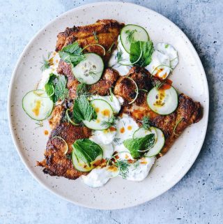 Smokey Paprika Chicken with Cucumber Tzatziki