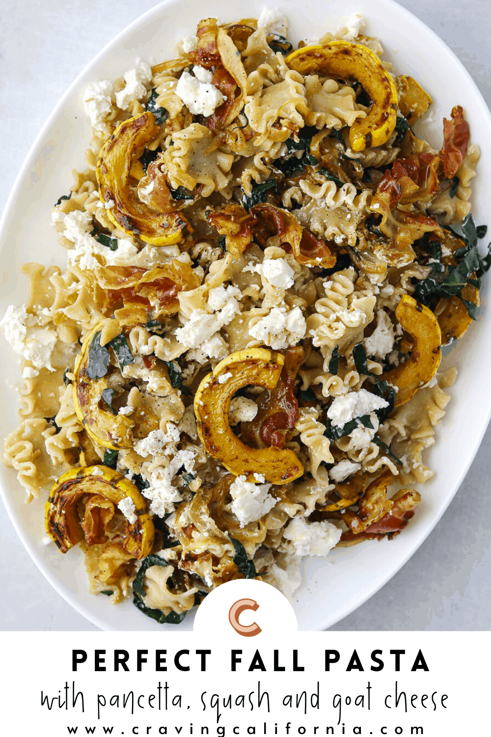The Perfect Fall Pasta with Delicata Squash, Pancetta, and Goat Cheese