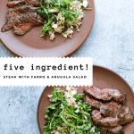 Five-Ingredient Steak Salad with Farro, Arugula, and Feta