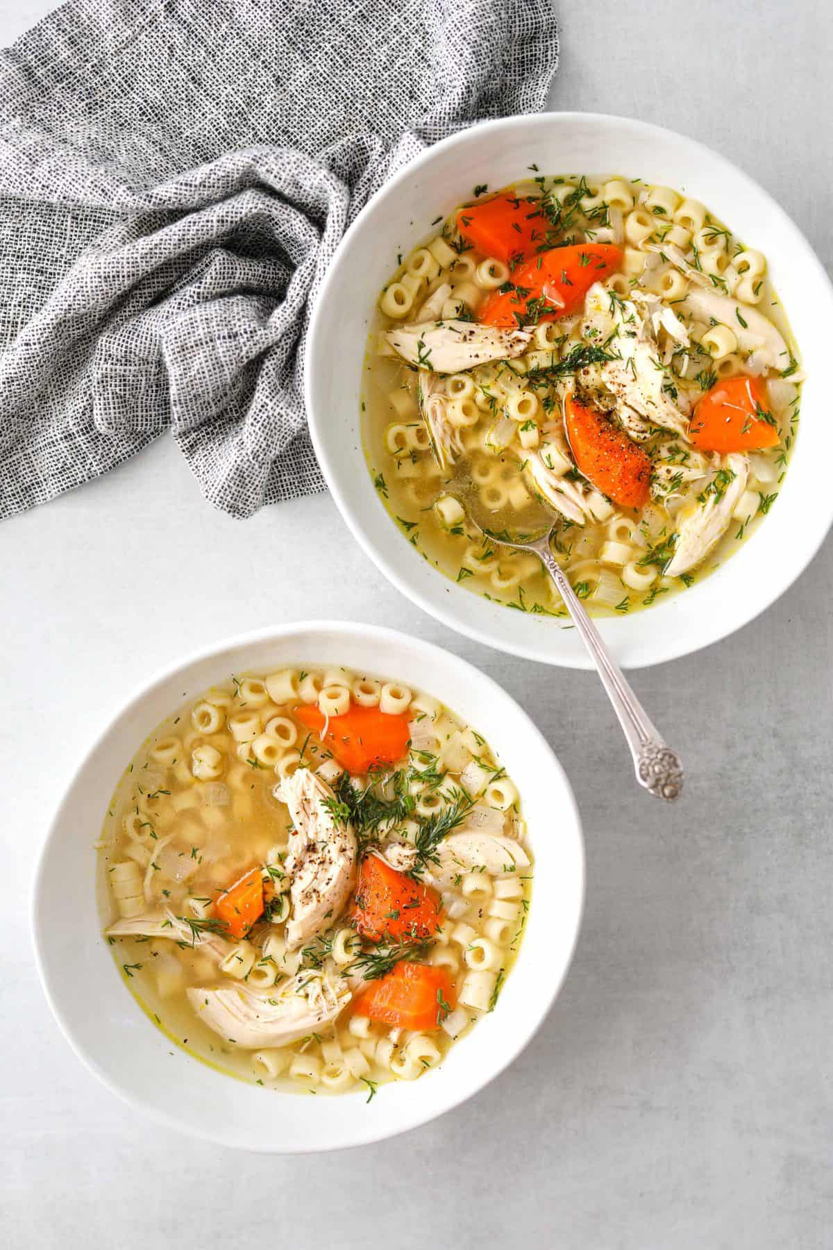 Rotisserie Chicken Noodle Soup - Craving California