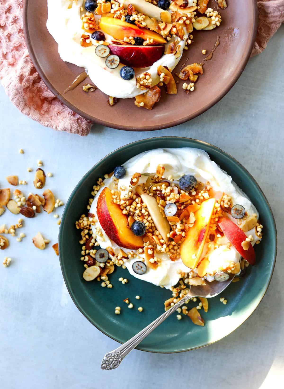 Puffed Millet Granola with Almonds, Honey and Coconut
