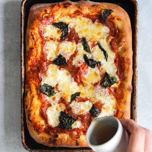 Sheet Pan Pizza Recipe - Sweetphi