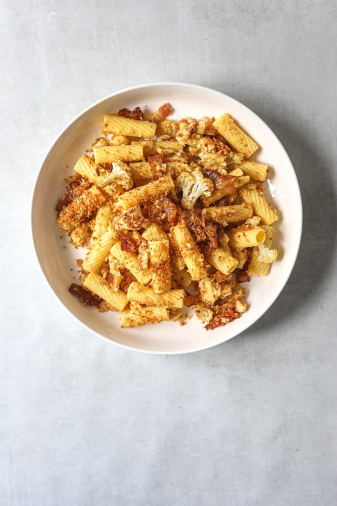 Roasted Cauliflower Carbonara With Garlic Breadcrumbs Craving California