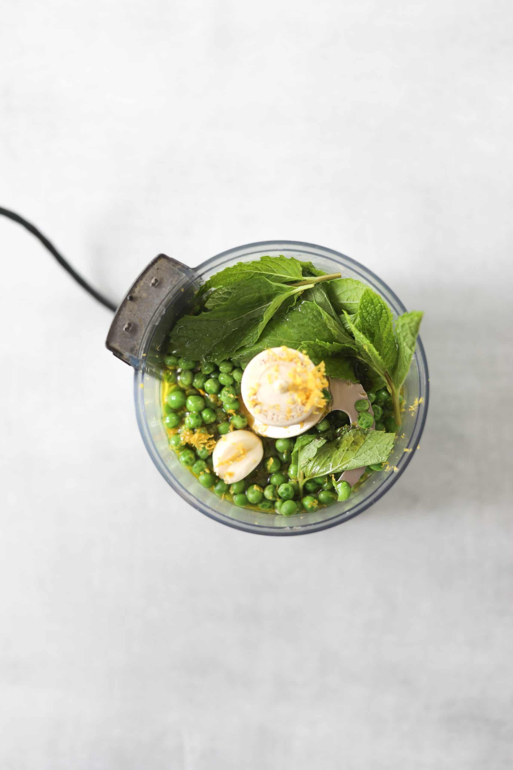 Tagliatelle with Pea Pesto and Creme Fraiche - Craving California