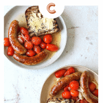 Oven-Roasted Sausages with Tomatoes and Garlic
