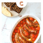 Roasted Sausage with Tomatoes and Garlic