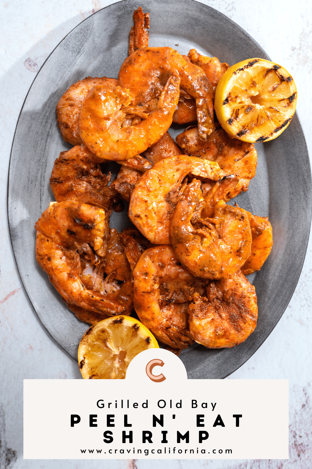 Grilled Peel n' Eat Shrimp with Old Bay and Butter