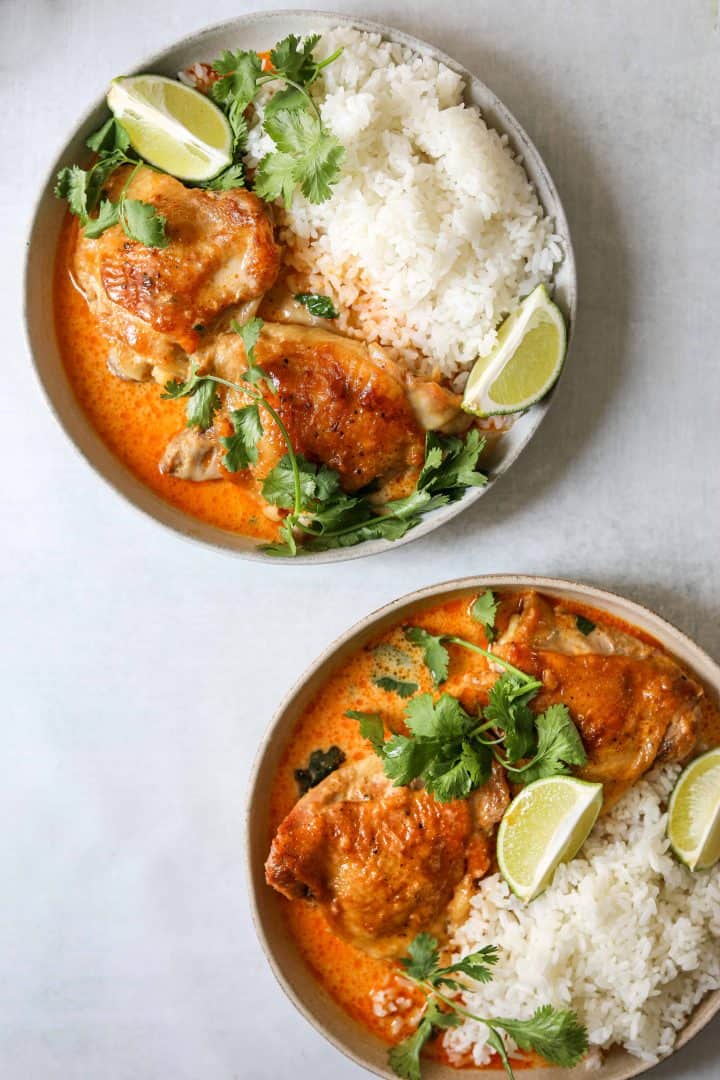 Coconut Milk-Braised Chicken with Harissa and Lime - Craving California