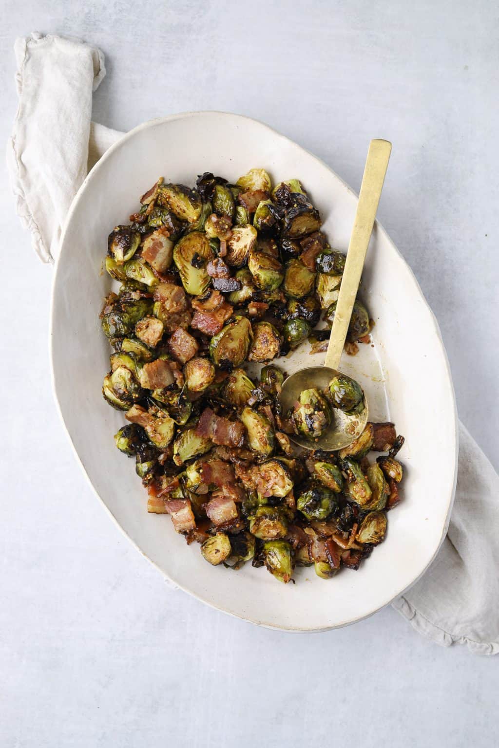 Roasted Brussels Sprouts with Bacon Vinaigrette Craving California