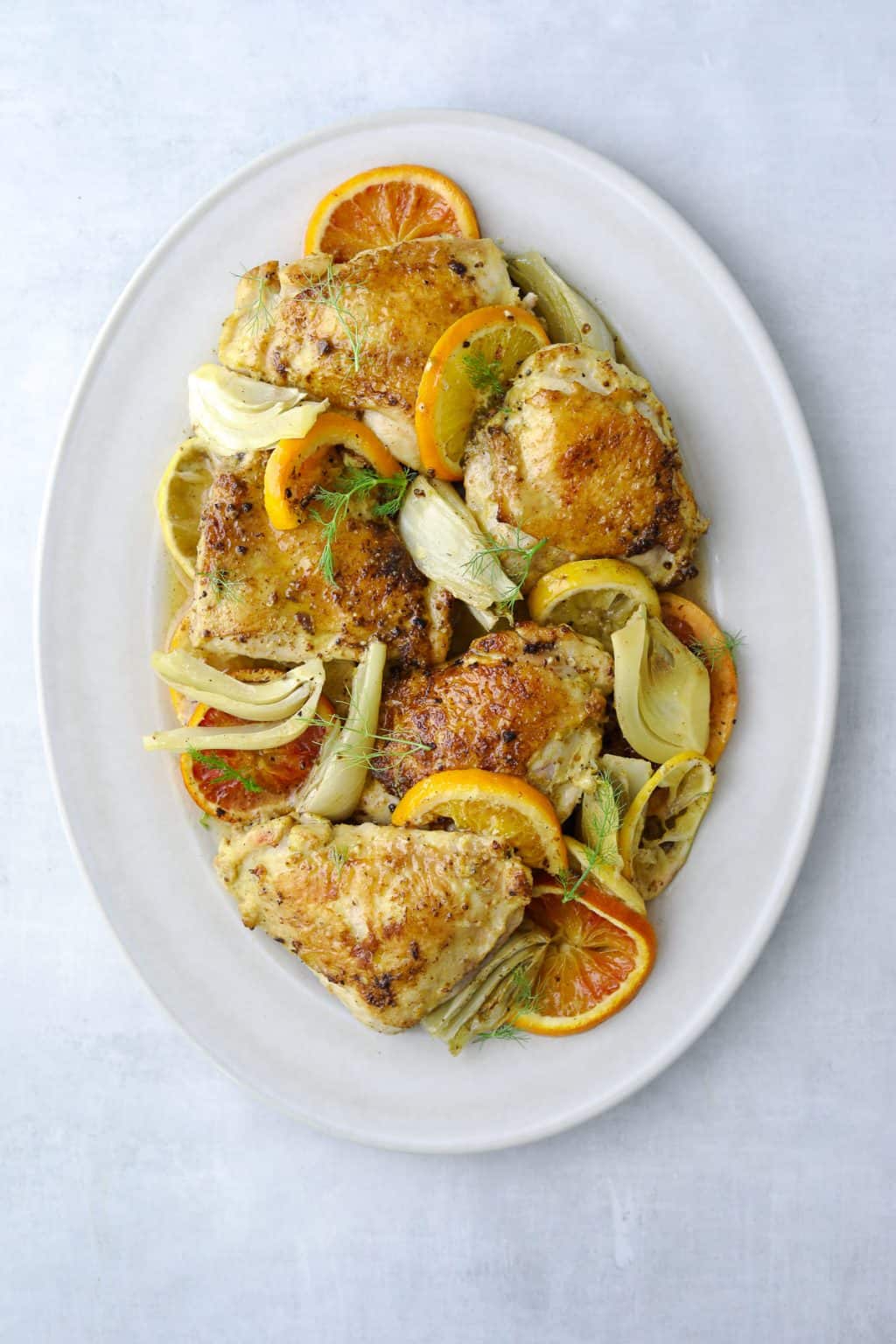 Roasted Chicken Thighs with Citrus and Fennel - Craving California