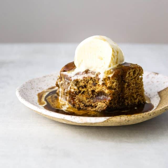 Warm Date Cake with Bourbon Caramel Sauce - Craving California