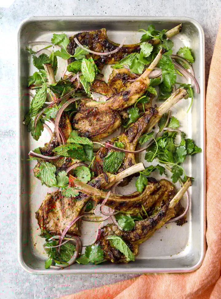 Grilled Lamb Chops with Herb Salad Craving California