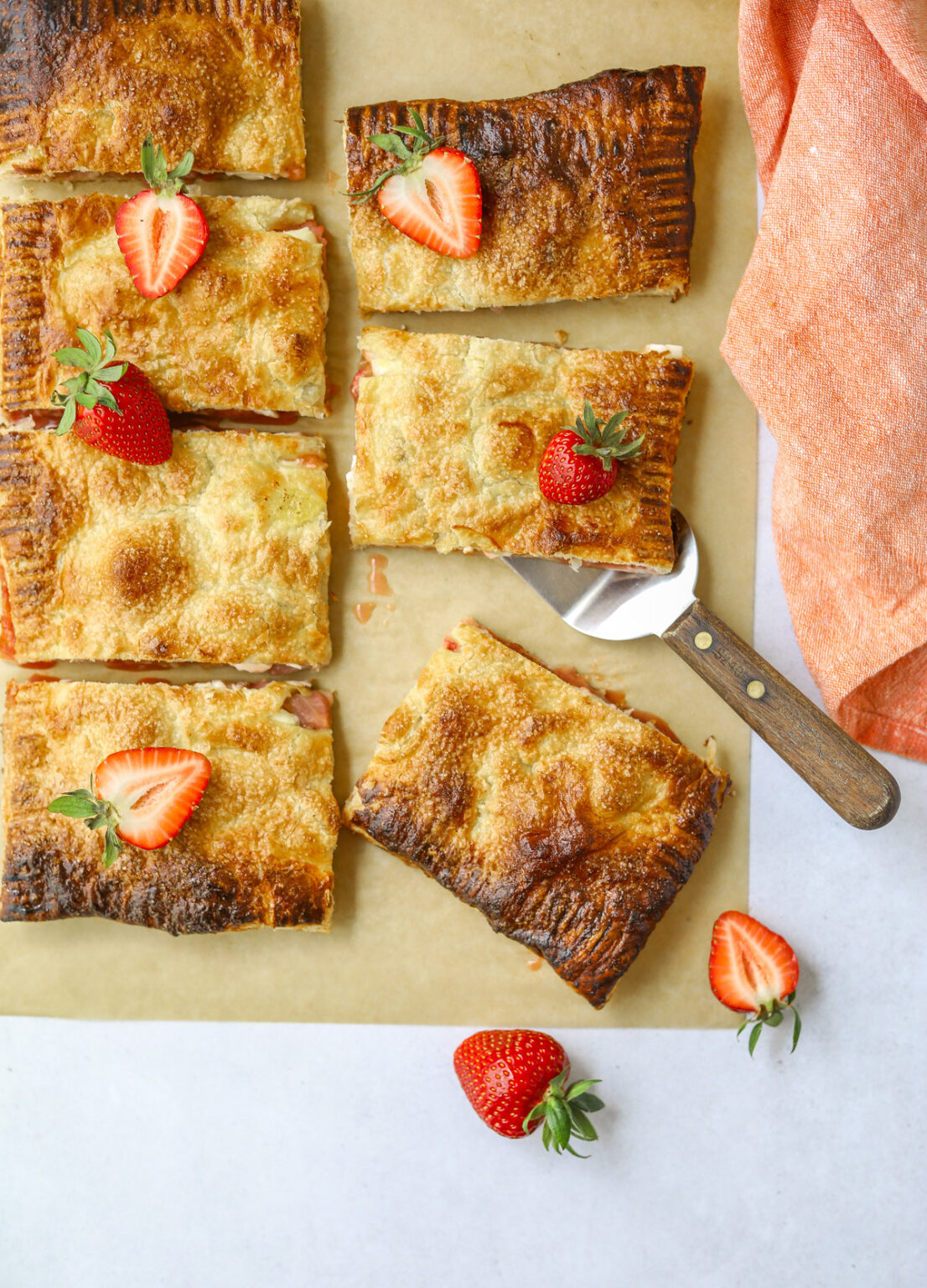 Strawberry Rhubarb Puff Pastry Tart - Craving California