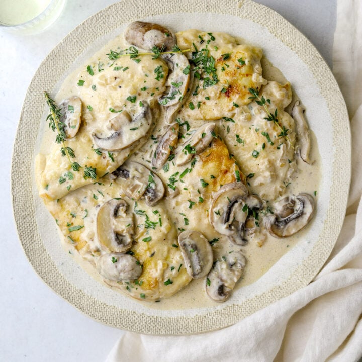 Creamy Mushroom Chicken with Garlic, White Wine and Dijon Mustard ...