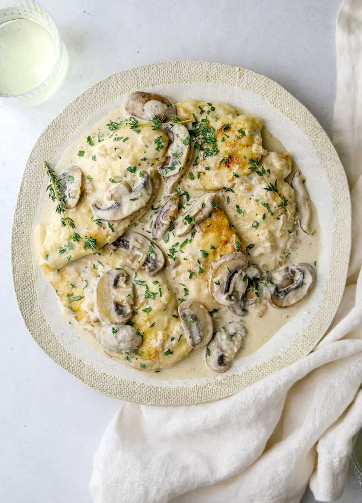 Chicken in Butternut Squash and Mushroom Cream Sauce - Serving