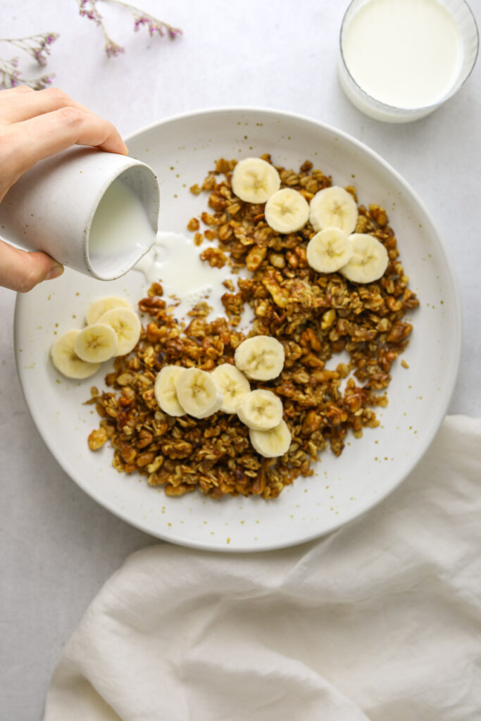 Banana Bread Granola with Brown Butter and Maple Syrup - Craving California