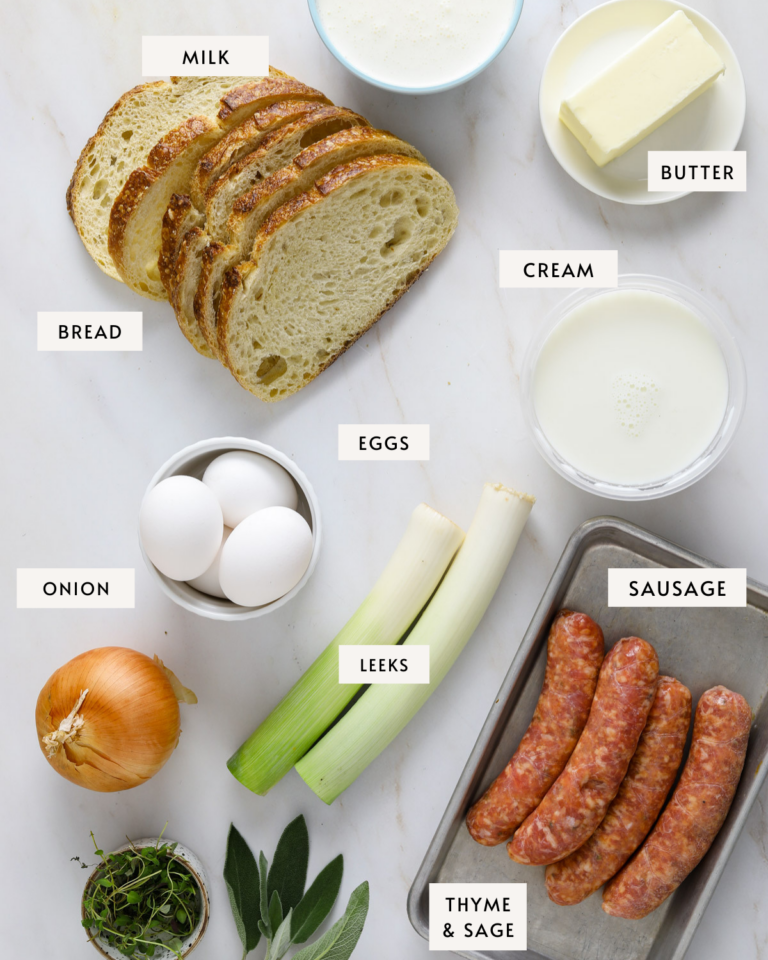Savory Bread Pudding with Sausage and Sage Craving California