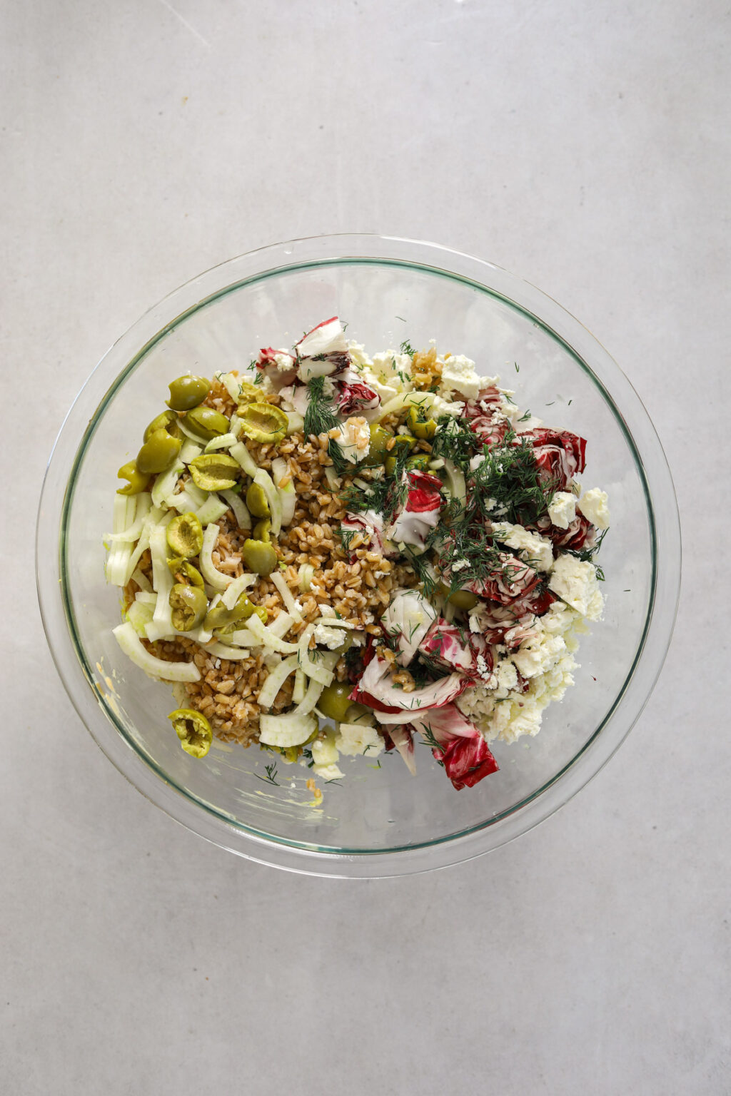 Farro Salad with Fennel, Feta and Crushed Olives Craving California