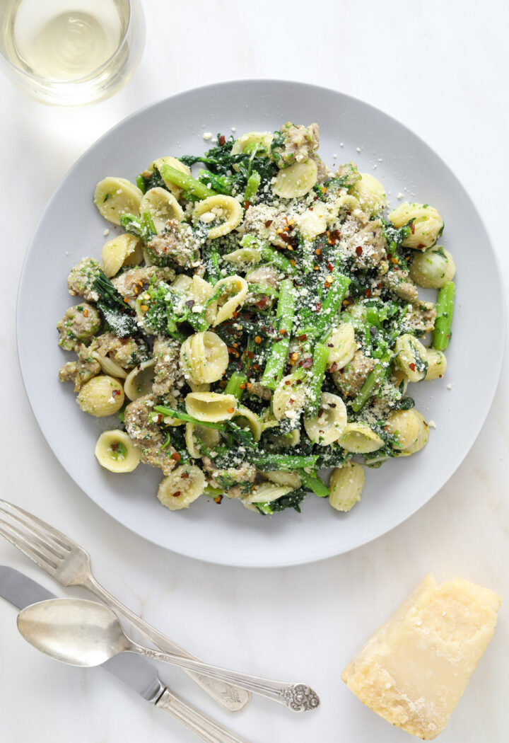 Orecchiette with Broccoli Rabe and Sausage - Craving California