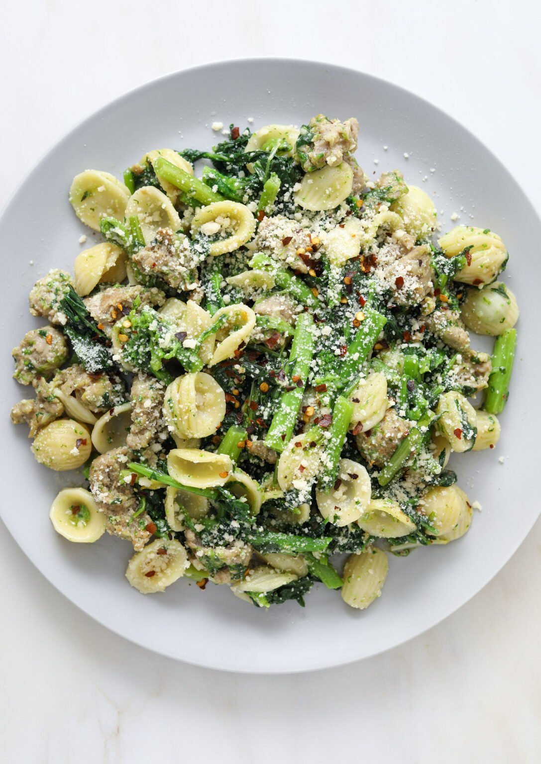 Orecchiette with Broccoli Rabe and Sausage - Craving California