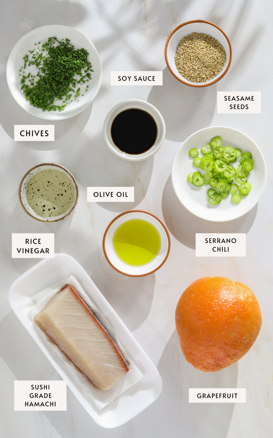 Hamachi Crudo with Grapefruit and Serrano Chili Craving California