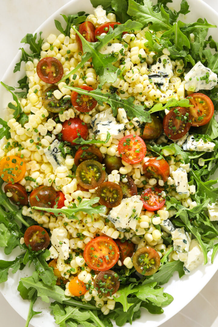 Corn And Arugula Salad With Tomatoes And Blue Cheese - Craving California