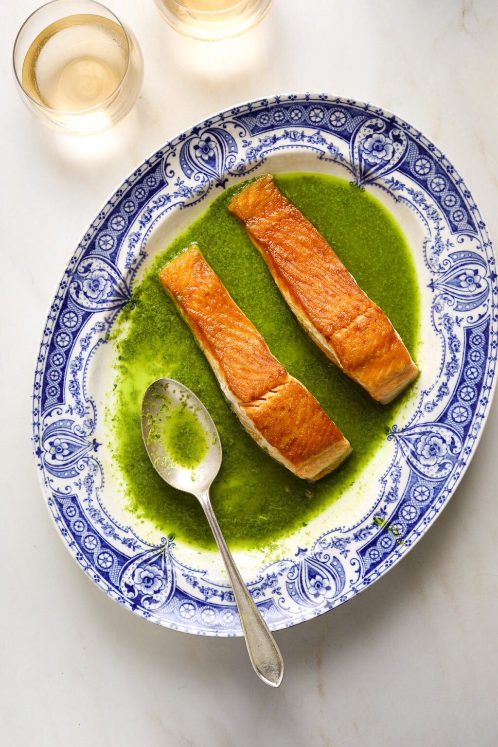 PanSeared Salmon with Basil Butter Sauce Craving California