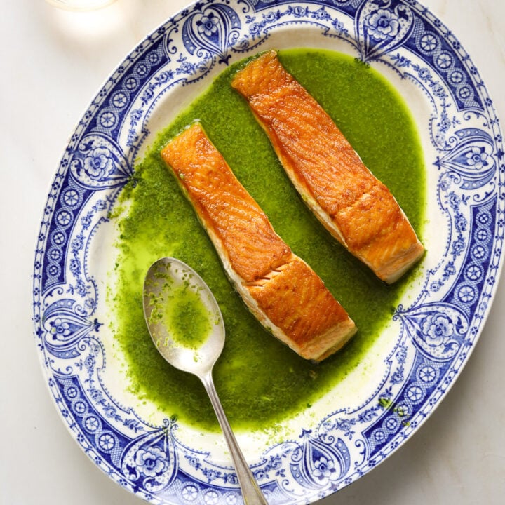 Pan-Seared Salmon with Basil Butter Sauce - Craving California