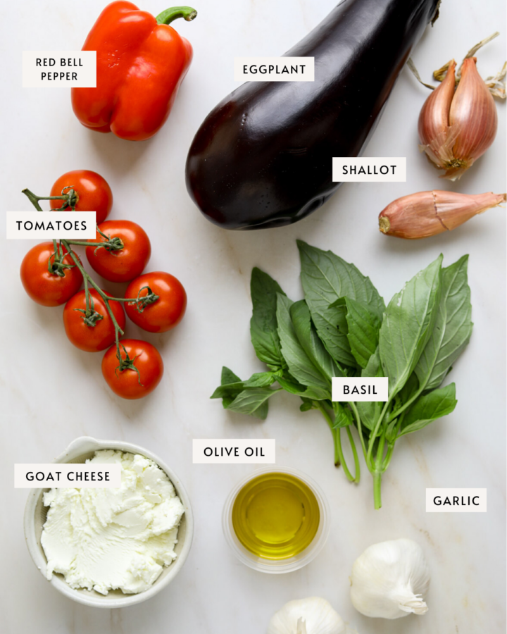 SlowRoasted Eggplant Ragù with Goat Cheese and Basil Craving California