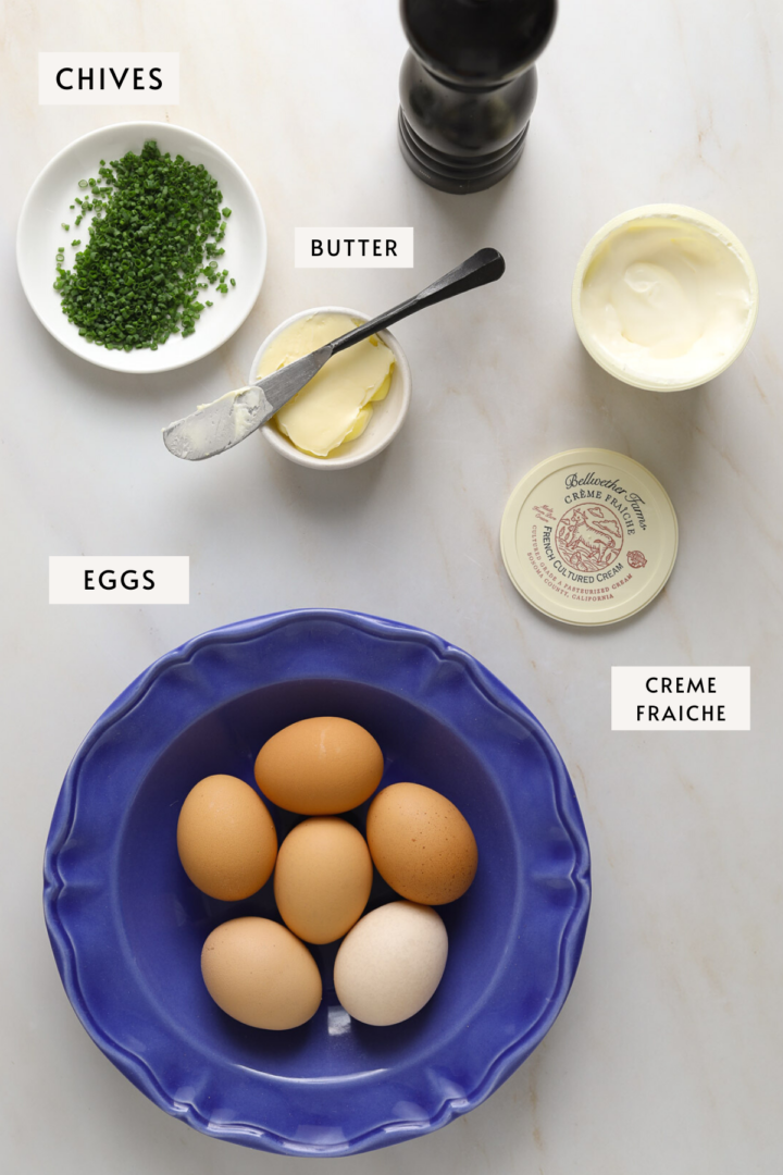 Soft Scrambled Eggs with Crème Fraîche and Chives Craving California