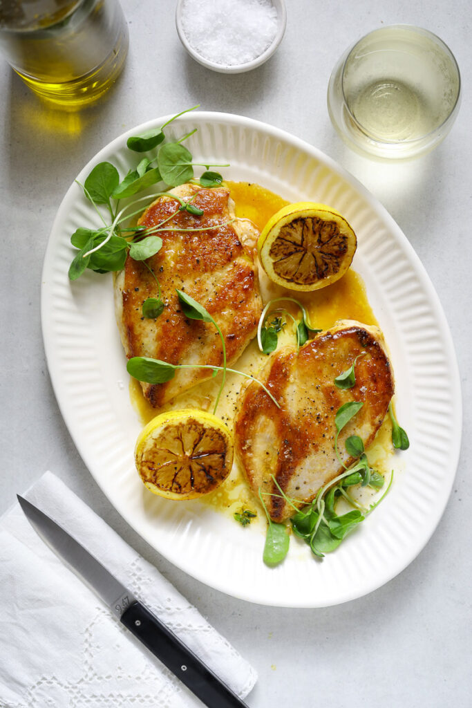 Chicken Paillard with Lemon-Dijon Vinaigrette - Craving California