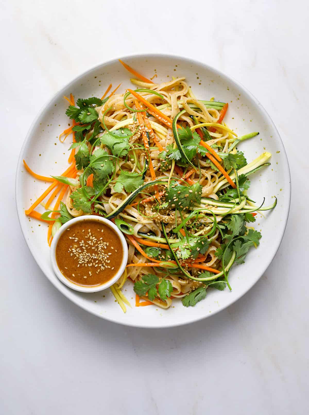 Chilled Rice Noodle Salad with Spicy Coconut-Almond Butter Sauce