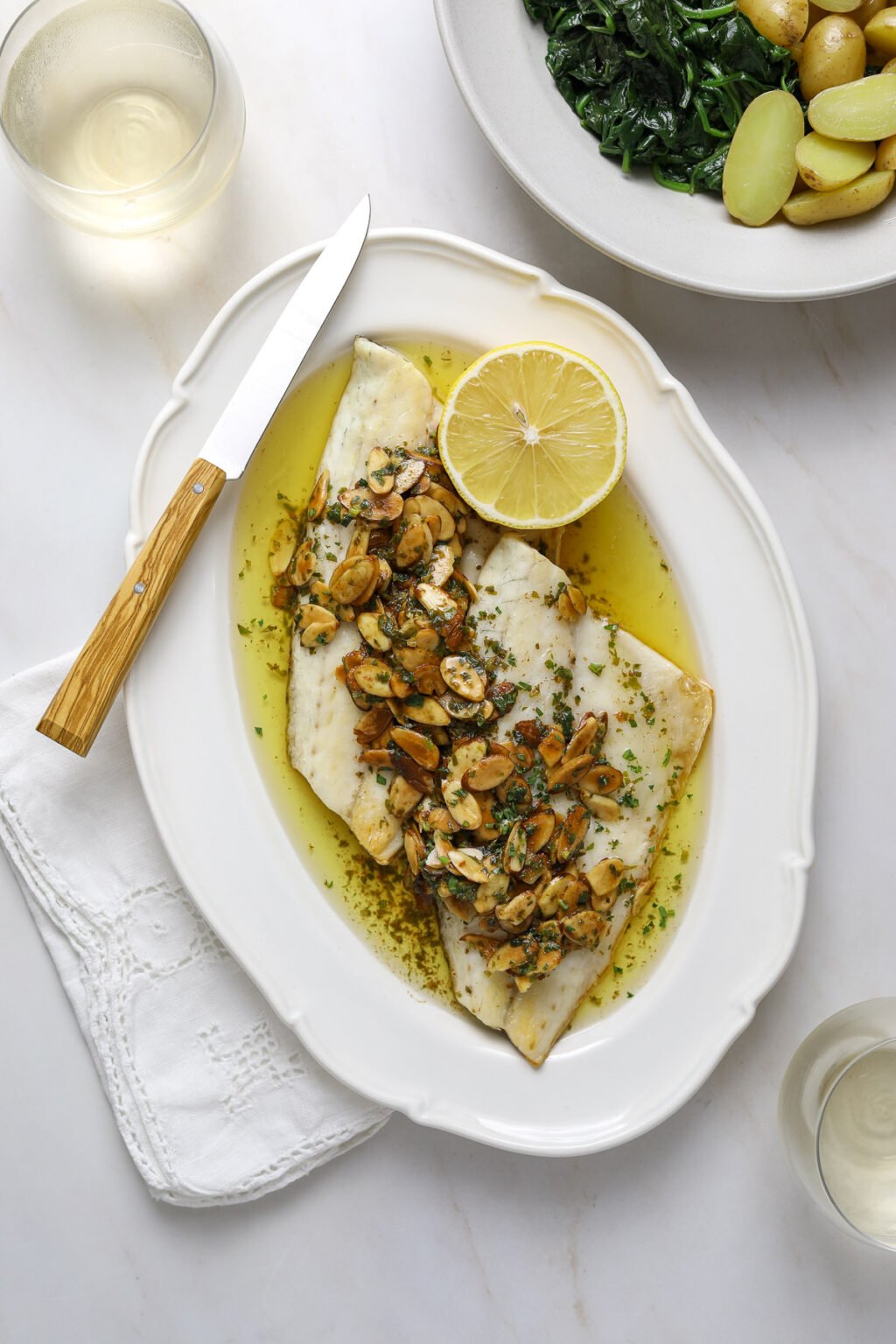 Fish Almondine (AlmondBrown Butter Pan Sauce) Craving California