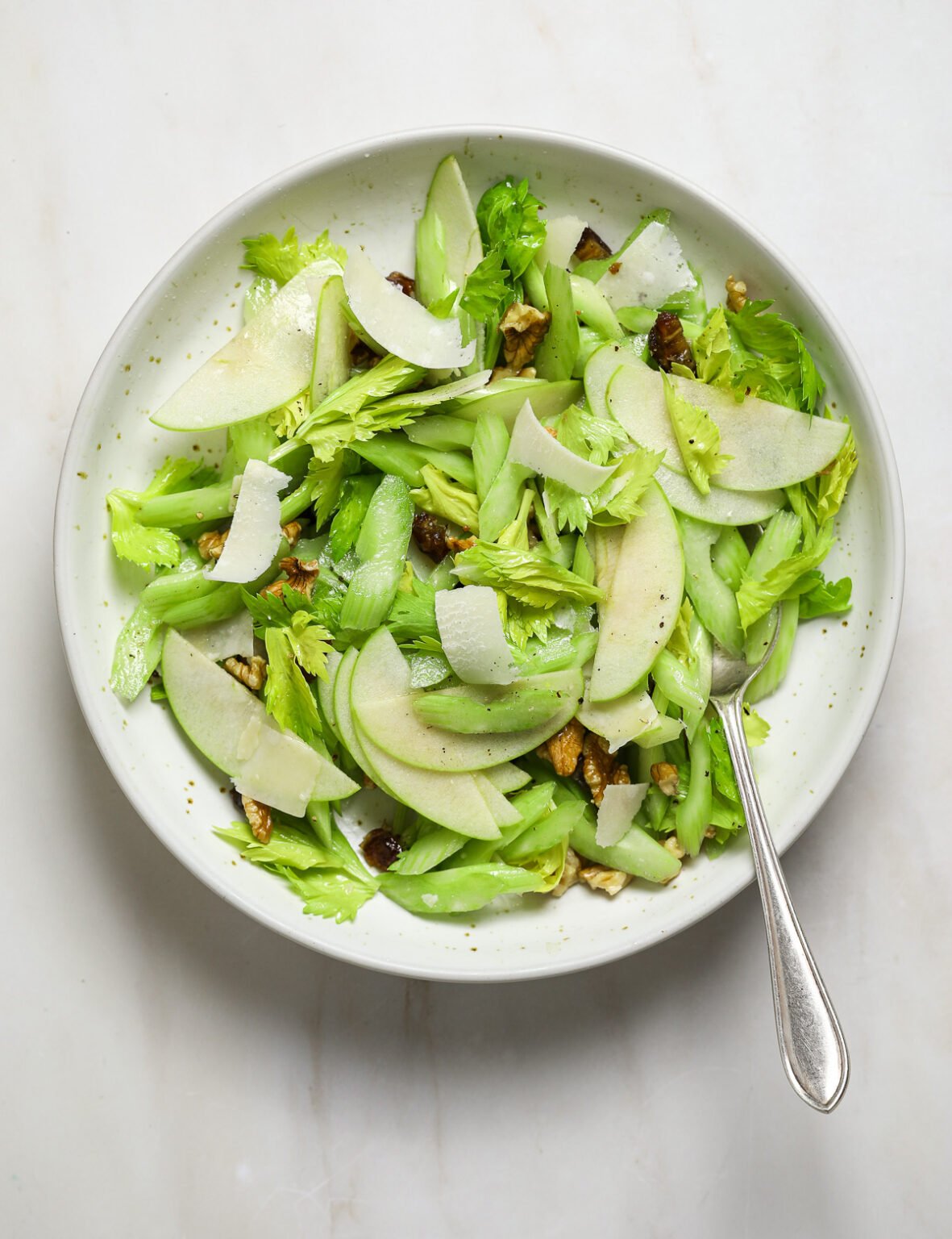 Celery Salad with Apple, Walnuts and Parmesan - Craving California